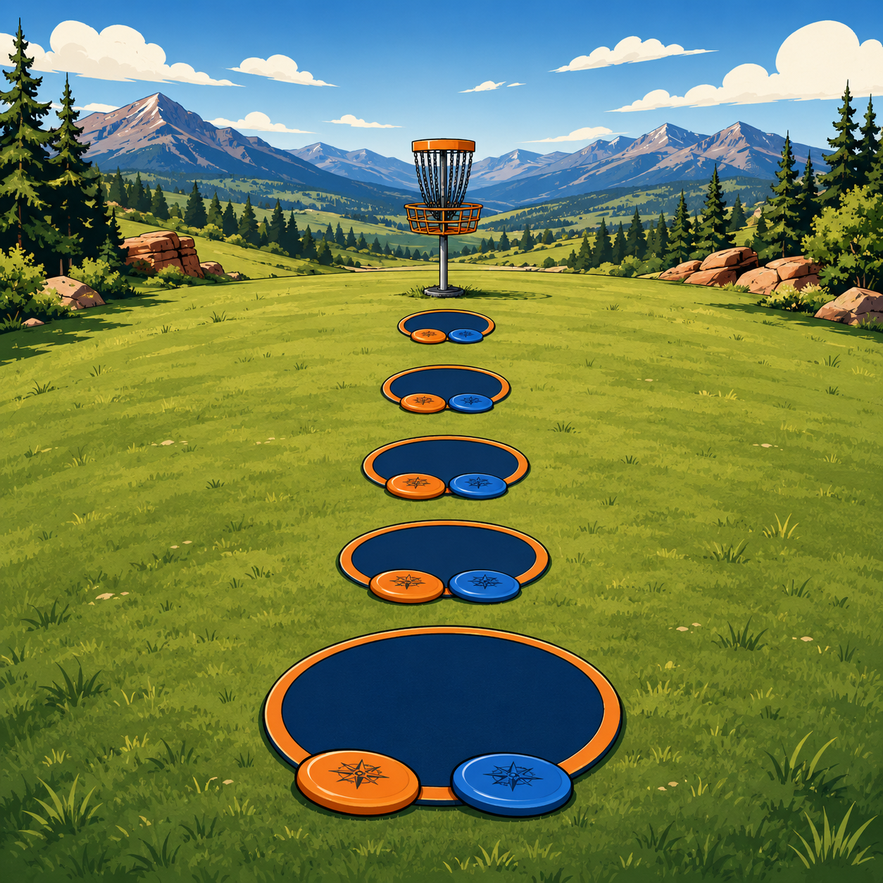 Field diagram for Trailhead Putting Ladder